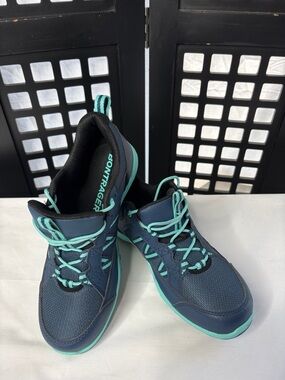 💙 Bontrager Cycling Shoes Women's 7.5 Navy Teal Bike Clip In Road MTB 💙